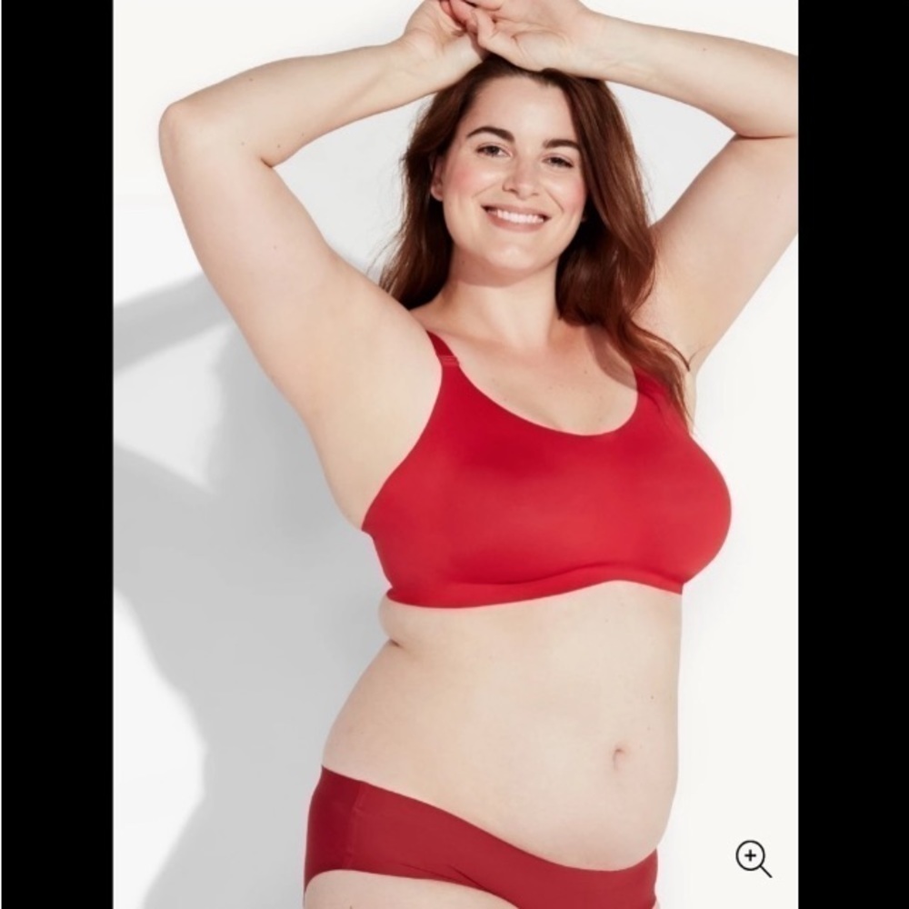 KNIX NWT Padded Evolution Bra Wide Strap -  True Red Crimson Size 7 Comfort Sexy